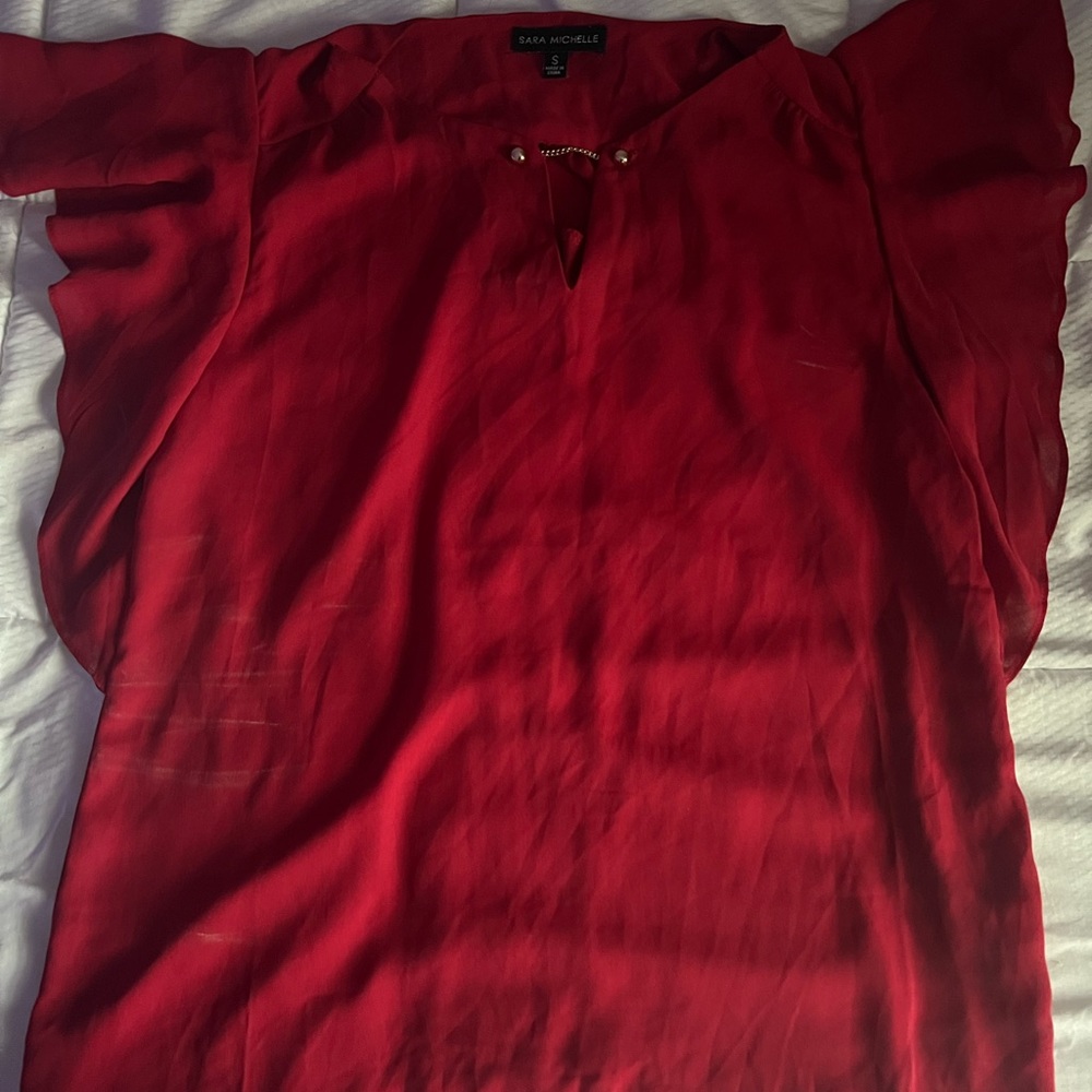 Red dress shirt
